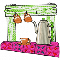 Teapots Embroidery Design 2 Teapots Embroidery Design 2